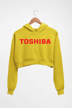 Load image into Gallery viewer, Toshiba Crop HOODIE FOR WOMEN-Mustard Yellow-Ektarfa.online
