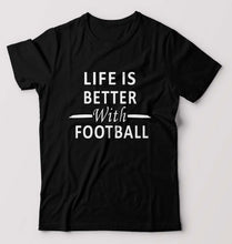 Load image into Gallery viewer, Life Football T-Shirt for Men-Black-Ektarfa.online
