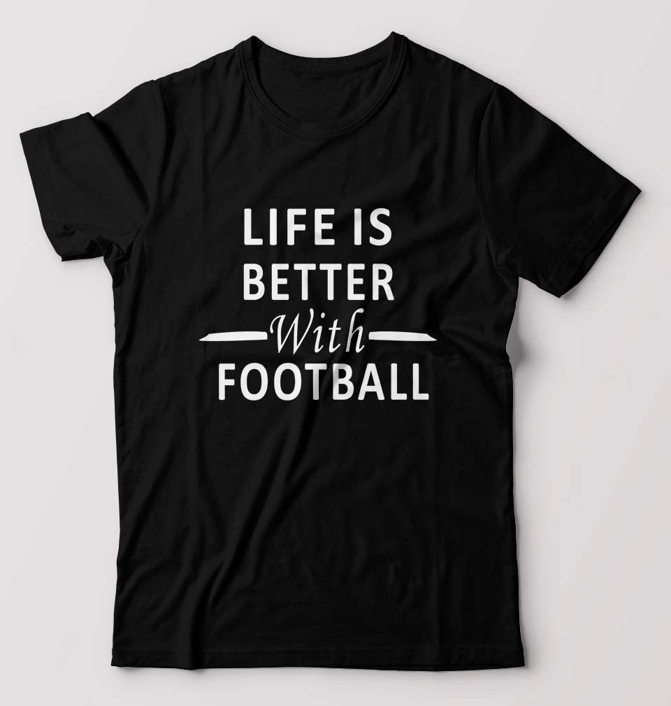 Life Football T-Shirt for Men-Black-Ektarfa.online