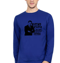 Load image into Gallery viewer, Michael Scott That&#39;s What She Said Full Sleeves T-Shirt for Men-Royal Blue-Ektarfa.online
