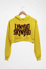 Load image into Gallery viewer, Lynyrd Skynyrd Crop HOODIE FOR WOMEN-Mustard Yellow-Ektarfa.online
