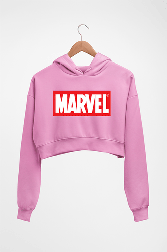 Marvel Crop HOODIE FOR WOMEN-Light Baby Pink-Ektarfa.online