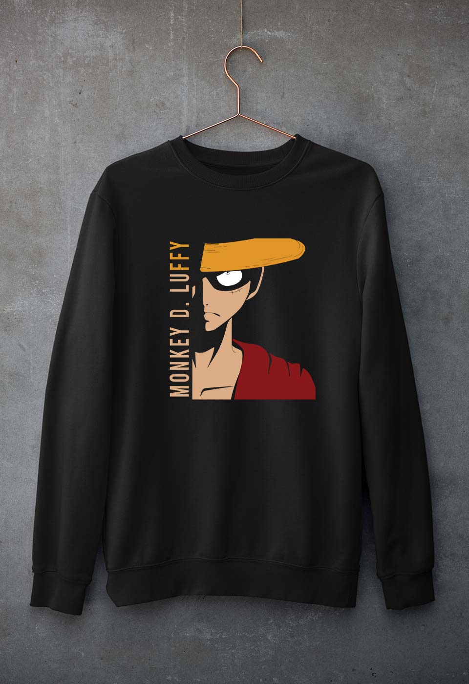 Monkey D. Luffy Unisex Sweatshirt for Men/Women-Black-Ektarfa.online