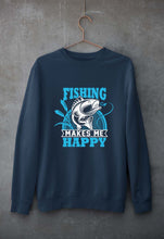 Load image into Gallery viewer, Fishing Unisex Sweatshirt for Men/Women-Navy Blue-Ektarfa.online

