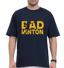 Load image into Gallery viewer, Badminton Oversized T-Shirt for Men-Navy Blue-Ektarfa.online
