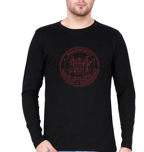 MIT Full Sleeves T-Shirt for Men-Black-Ektarfa.online