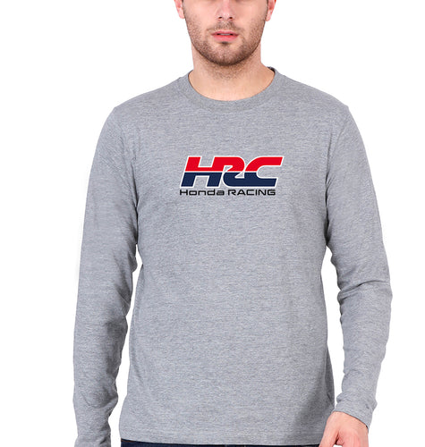 Honda Racing Full Sleeves T-Shirt for Men-Grey Melange-Ektarfa.online