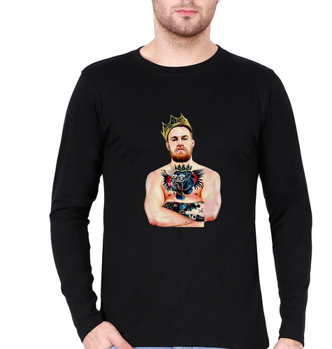 Conor McGregor UFC Full Sleeves T-Shirt for Men-Black-Ektarfa.online