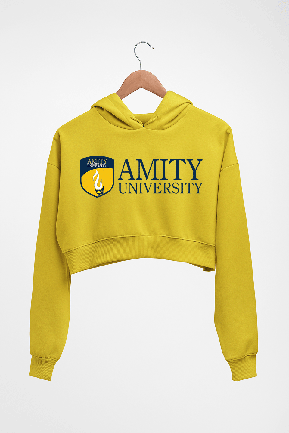Amity Crop HOODIE FOR WOMEN-Mustard Yellow-Ektarfa.online