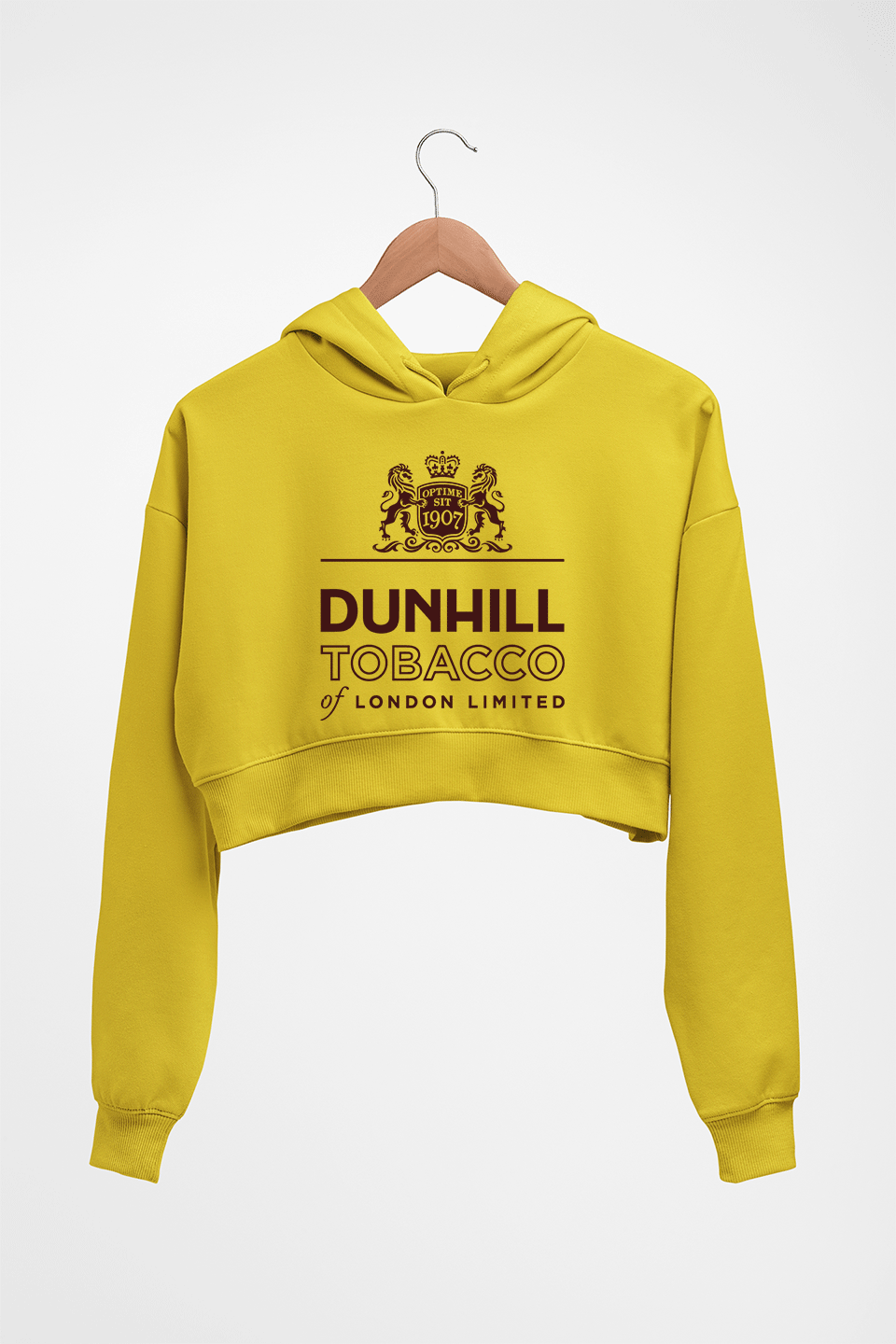 Dunhill Crop HOODIE FOR WOMEN-Mustard Yellow-Ektarfa.online