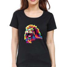 Load image into Gallery viewer, Lion T-Shirt for Women-Black-Ektarfa.online

