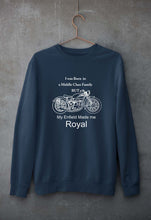 Load image into Gallery viewer, My Enfield made me Royal Unisex Sweatshirt for Men/Women-Navy Blue-Ektarfa.online
