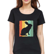 Load image into Gallery viewer, Rabbit Bunny T-Shirt for Women-Black-Ektarfa.online
