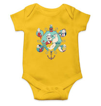 Load image into Gallery viewer, Popeye Kids Romper For Baby Boy/Girl-0-5 Months(18 Inches)-Yellow-Ektarfa.online
