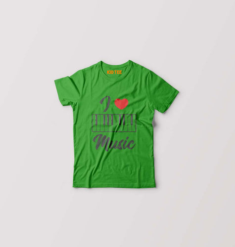 Love Music Piano Kids T-Shirt for Boy/Girl-Flag Green-Ektarfa.online
