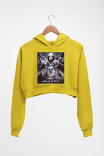 Load image into Gallery viewer, Moon Knight Crop HOODIE FOR WOMEN-Mustard Yellow-Ektarfa.online
