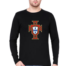 Load image into Gallery viewer, Portugal Football Full Sleeves T-Shirt for Men-Black-Ektarfa.online
