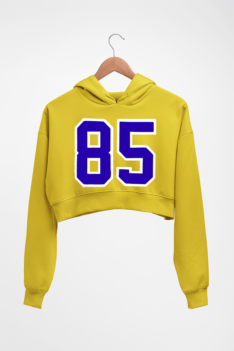 Varsity 85 Crop HOODIE FOR WOMEN-Mustard Yellow-Ektarfa.online