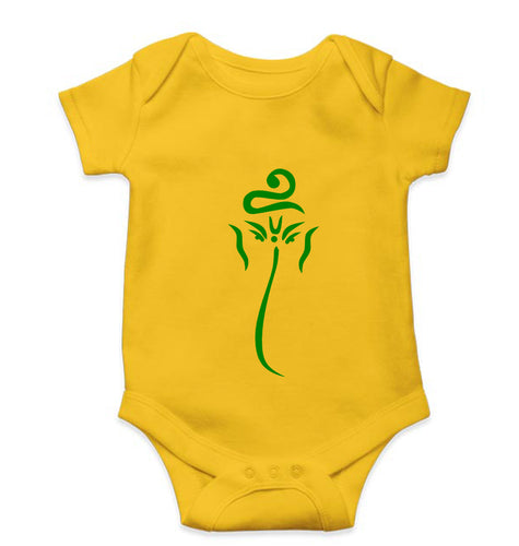 Ganpati JI(Ganesh) Kids Romper For Baby Boy/Girl-0-5 Months(18 Inches)-Yellow-Ektarfa.online