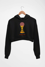 Load image into Gallery viewer, FIFA World Cup Qatar 2022 Crop HOODIE FOR WOMEN-Black-Ektarfa.online
