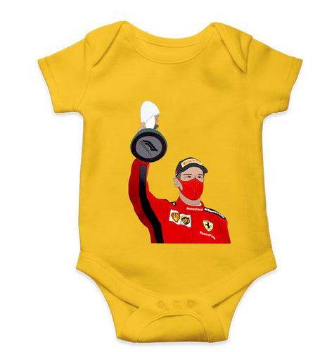 Sebastian Vettel F1 Kids Romper For Baby Boy/Girl-Yellow-Ektarfa.online