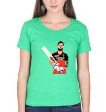 Load image into Gallery viewer, Virat Kohli T-Shirt for Women-Flag Green-Ektarfa.online
