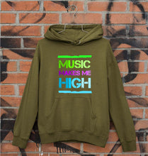Load image into Gallery viewer, Music Makes me High Unisex Hoodie for Men/Women-Olive Green-Ektarfa.online
