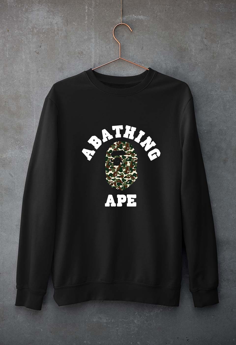 A Bathing Ape Unisex Sweatshirt for Men/Women-Black-Ektarfa.online