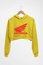 Load image into Gallery viewer, Honda Crop HOODIE FOR WOMEN-Mustard Yellow-Ektarfa.online
