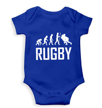 Load image into Gallery viewer, Rugby Evolution Kids Romper For Baby Boy/Girl-0-5 Months(18 Inches)-Royal Blue-Ektarfa.online
