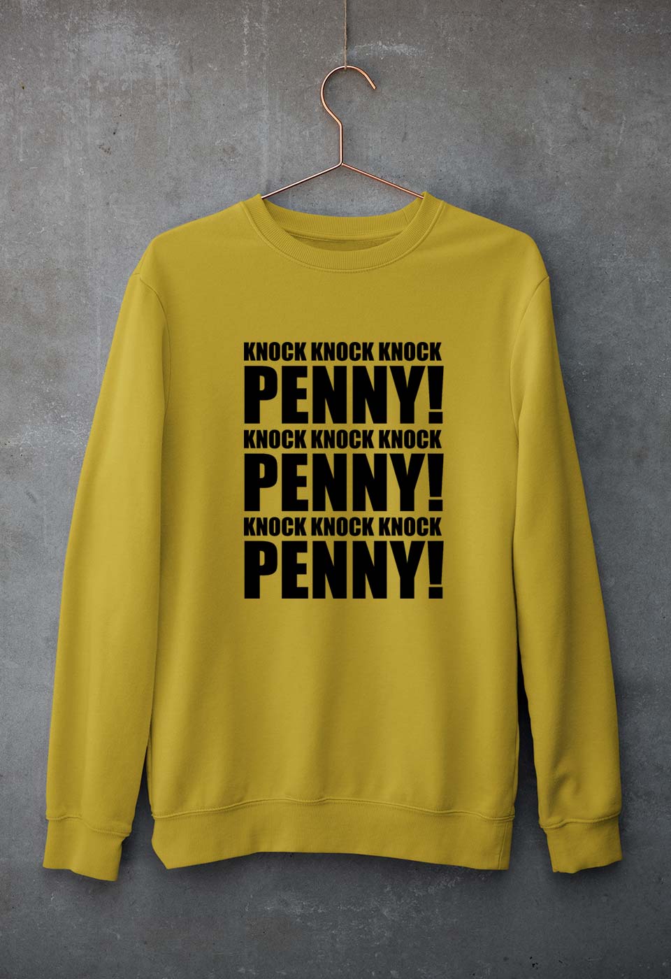 the big bang theory Penny Unisex Sweatshirt for Men/Women-Mustard Yellow-Ektarfa.online