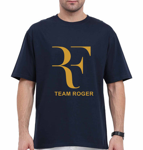 Roger Federer Oversized T-Shirt for Men-Navy Blue-Ektarfa.online