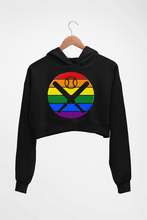 Load image into Gallery viewer, Baseball Crop HOODIE FOR WOMEN-Black-Ektarfa.online
