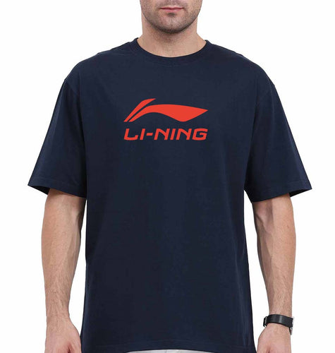 Li-Ning Oversized T-Shirt for Men-Navy Blue-Ektarfa.online
