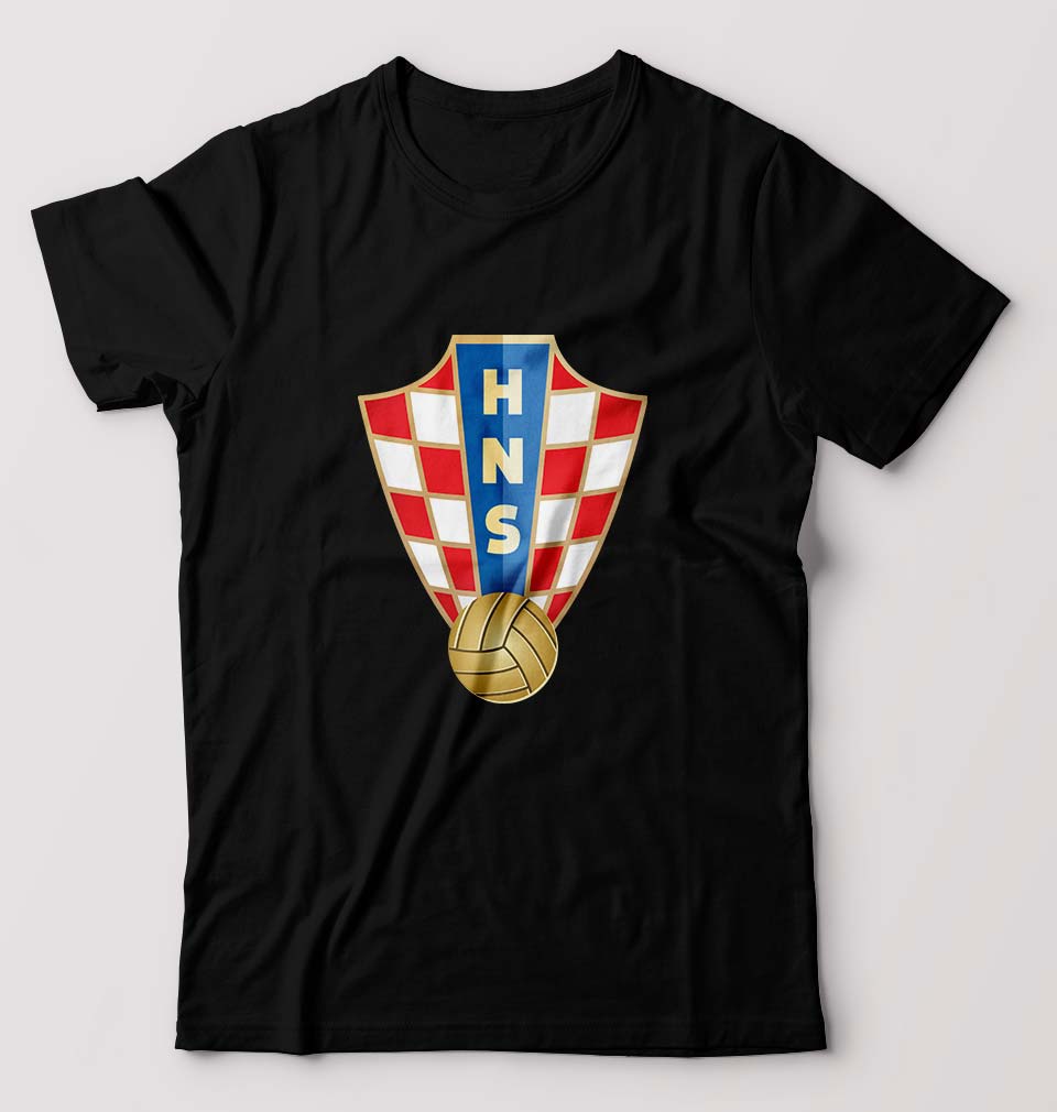 Croatia Football T-Shirt for Men-Black-Ektarfa.online