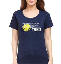 Load image into Gallery viewer, Tennis T-Shirt for Women-Navy Blue-Ektarfa.online
