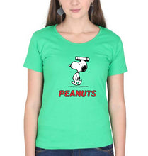 Load image into Gallery viewer, Peanuts Snoopy T-Shirt for Women-Flag Green-Ektarfa.online
