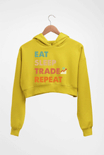 Load image into Gallery viewer, Share Market(Stock Market) Crop HOODIE FOR WOMEN-Mustard Yellow-Ektarfa.online
