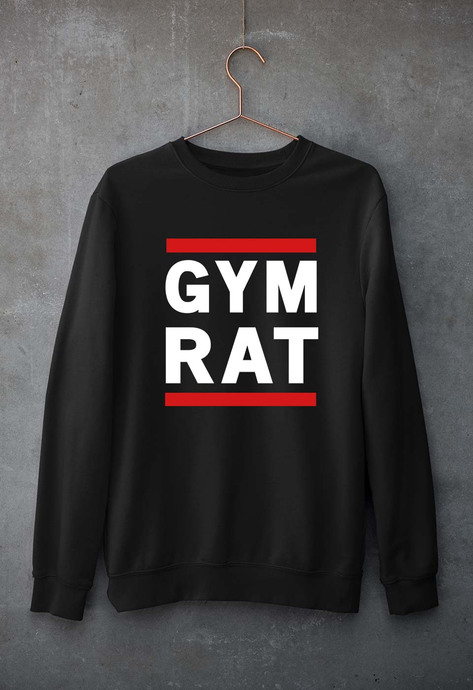 Gym Rat Unisex Sweatshirt for Men/Women-Black-Ektarfa.online