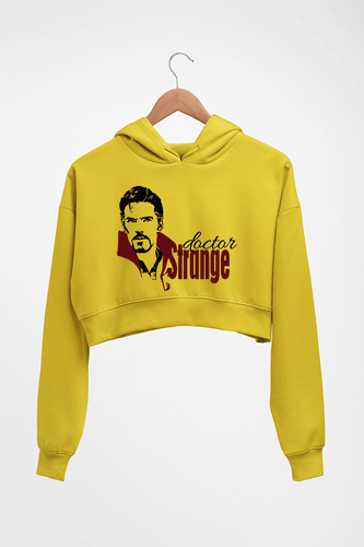 Doctor Strange Superhero Crop HOODIE FOR WOMEN-Mustard Yellow-Ektarfa.online