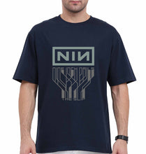 Load image into Gallery viewer, Nine Inch Nails Oversized T-Shirt for Men-Navy Blue-Ektarfa.online
