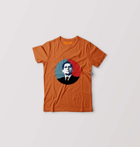 Michael Scott Kids T-Shirt for Boy/Girl-Orange-Ektarfa.online