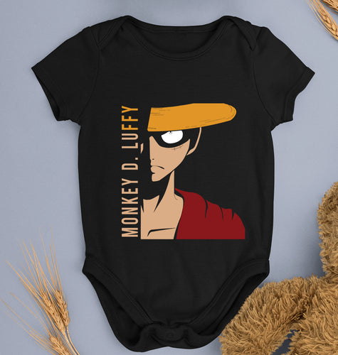 Monkey D. Luffy Kids Romper For Baby Boy/Girl-0-5 Months(18 Inches)-Black-Ektarfa.online