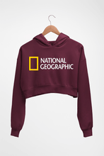Load image into Gallery viewer, National Geographic Crop HOODIE FOR WOMEN-Maroon-Ektarfa.online
