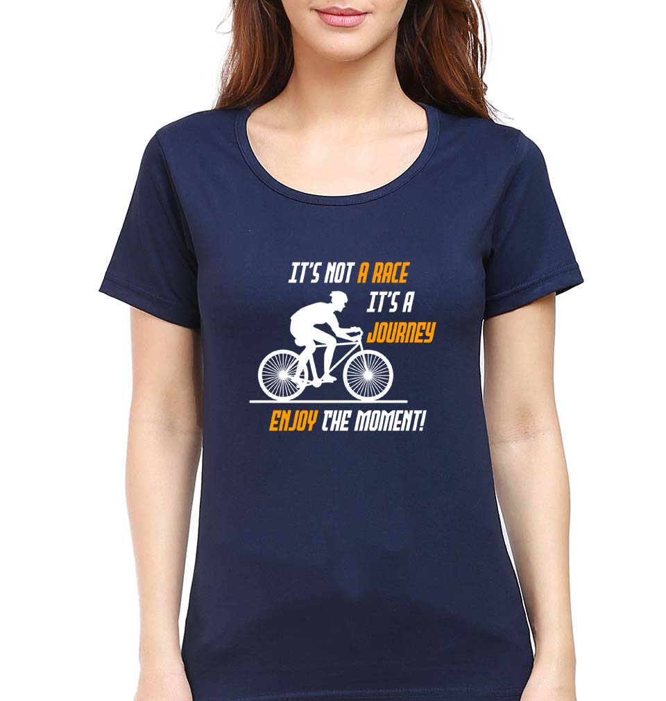Cycling T-Shirt for Women-Navy Blue-Ektarfa.online