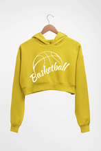 Load image into Gallery viewer, NBA Basketball Crop HOODIE FOR WOMEN-Mustard Yellow-Ektarfa.online
