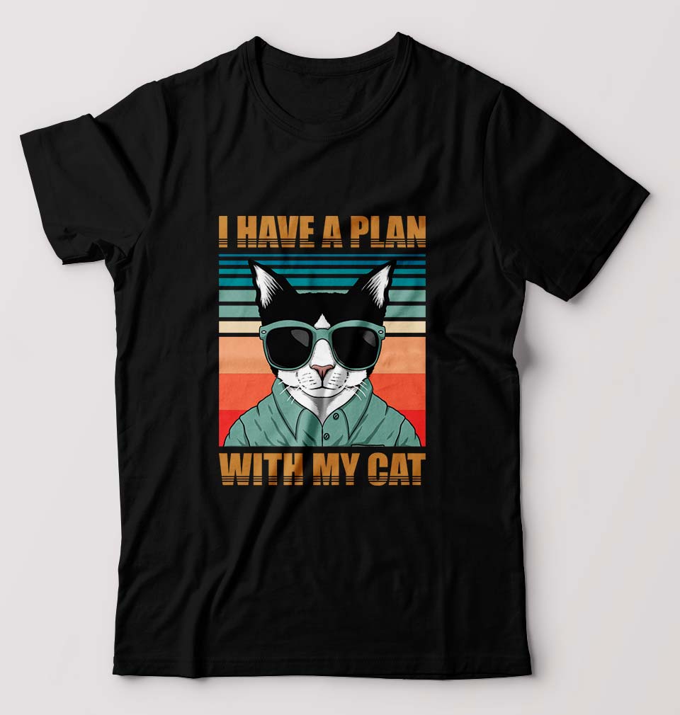 Cat T-Shirt for Men-Black-Ektarfa.online