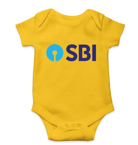 State Bank of India(SBI) Kids Romper For Baby Boy/Girl-Yellow-Ektarfa.online