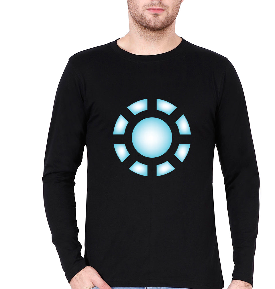 ARC REACTOR Iron Man Superhero Full Sleeves T-Shirt for Men-Black-Ektarfa.online