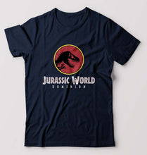 Load image into Gallery viewer, Jurassic World T-Shirt for Men-S(38 Inches)-Navy Blue-Ektarfa.online
